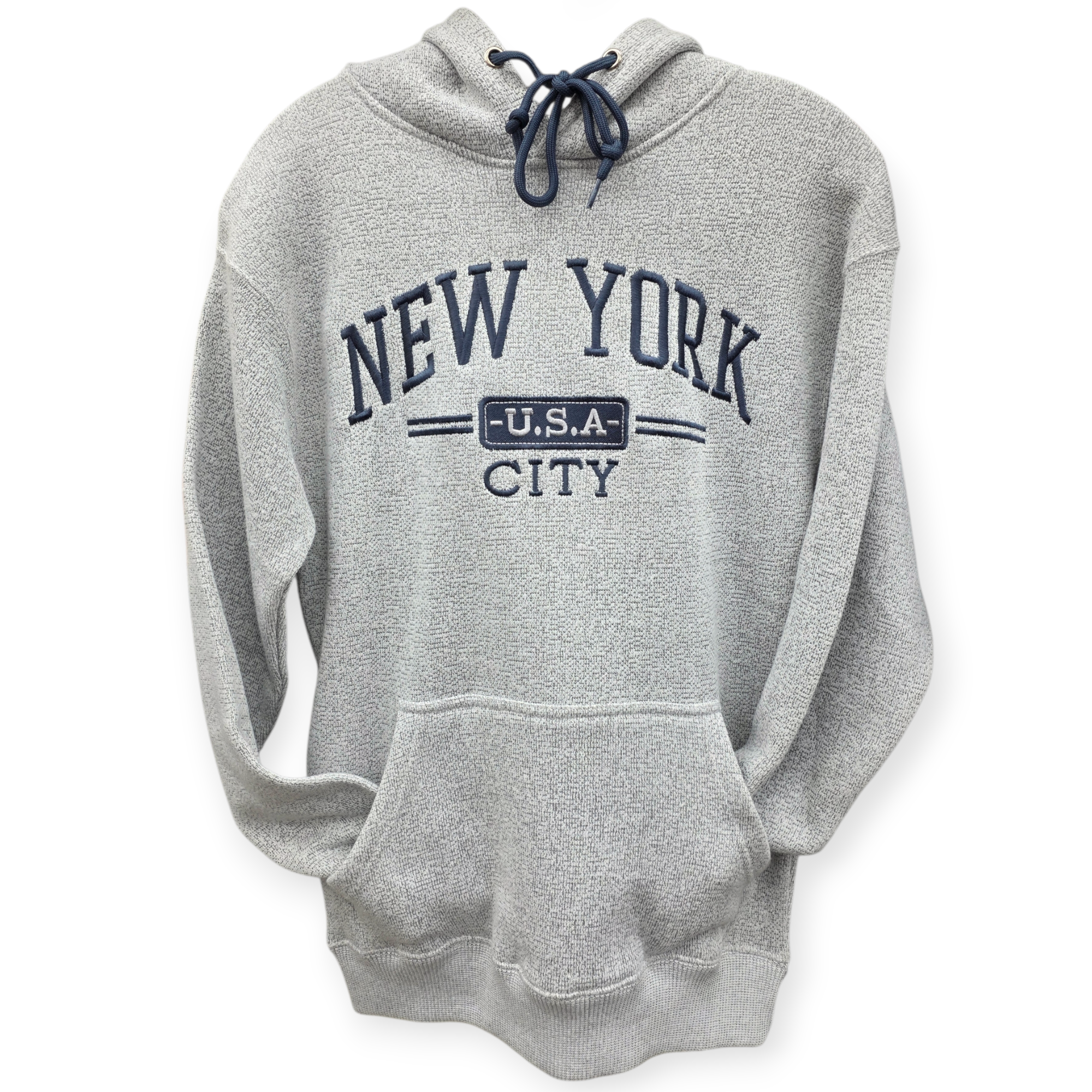 New York Grain Hoodie Grey/Navy
