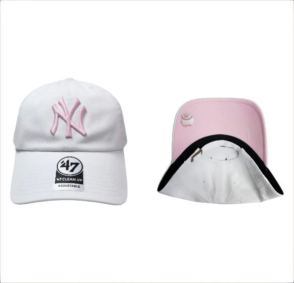 Yankees White w Pink Cleanup 47 Brand (Official)